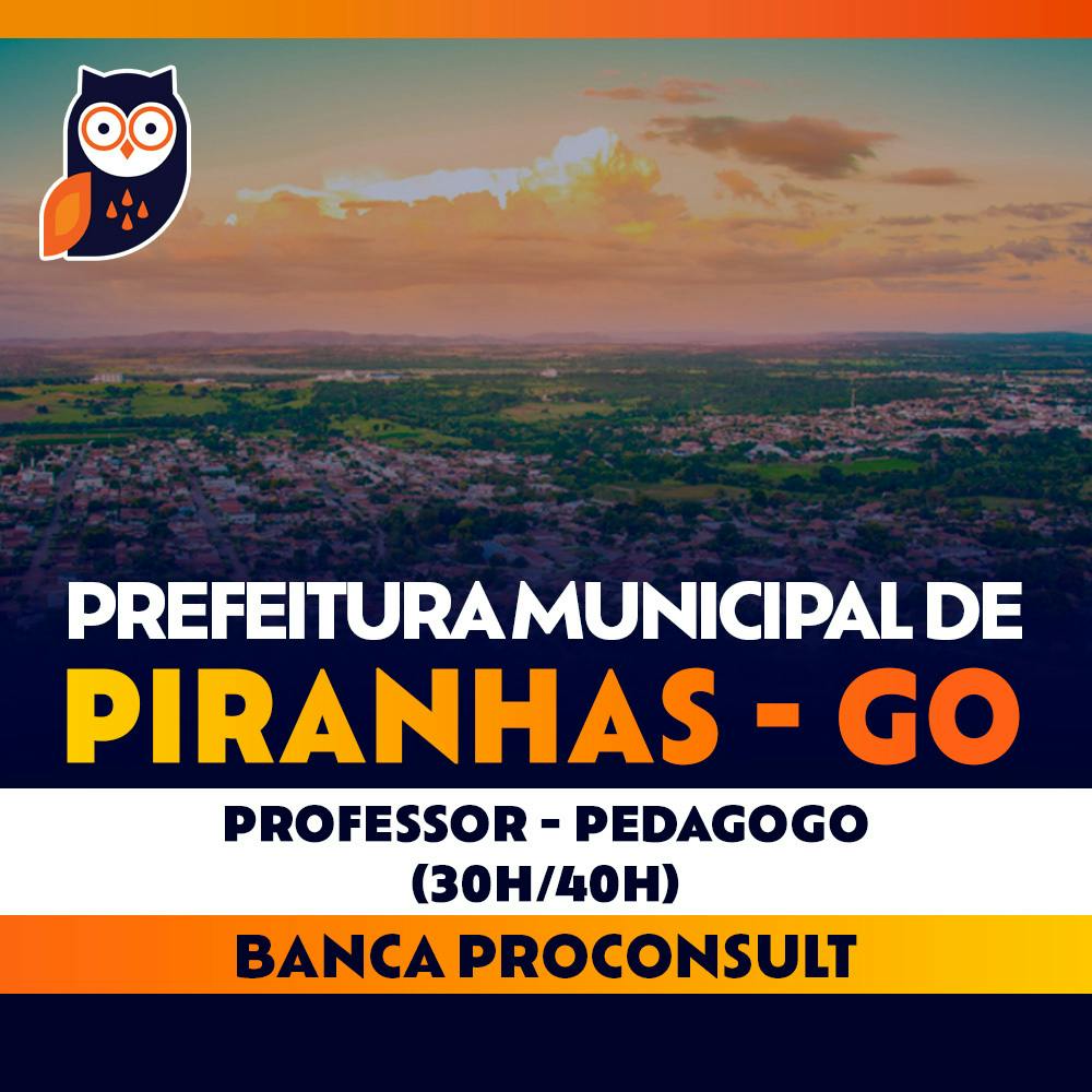 Concurso Piranhas GO - Professor Pedagogo