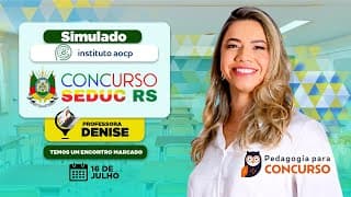 Simulado Língua Portuguesa Concurso SEDUC RS - Instituto AOCP | Pedagogia para Concurso